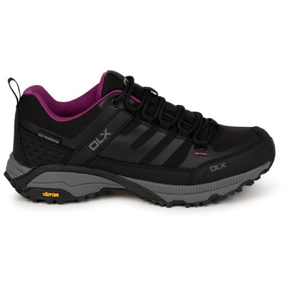 DLX Womens Trainers Roisin in Black, Front view of footwear