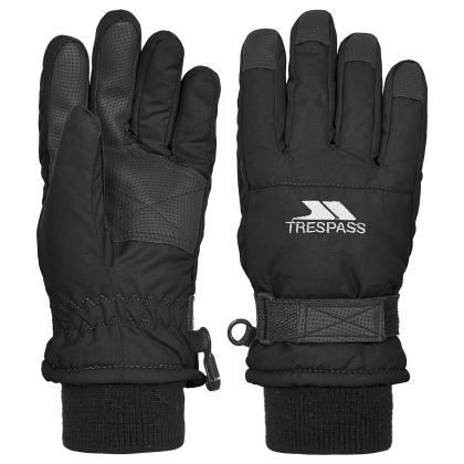 Trespass Kids' Ski Gloves Ruri II in Black