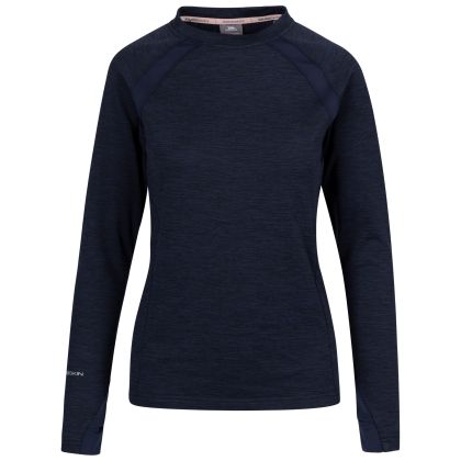 Trespass Women's Active Top TP75 Ruziz in NAVY, Front view on mannequin