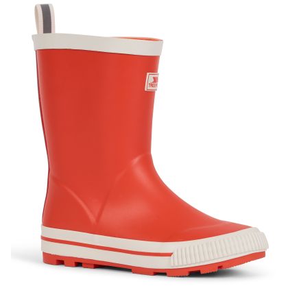 Trespass Kids Welly Boots Sammy in Poppy Red, Inside view of footwear