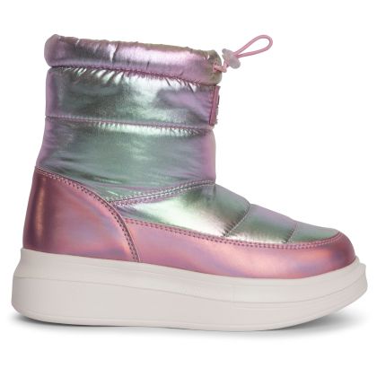 Trespass Girls Snow Boots Sasi in Pink, Back view of footwear