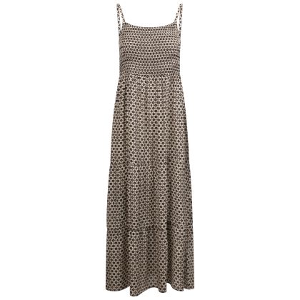 Womens Casual Maxi Dress Selena in Soft Stone Print