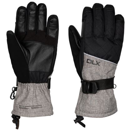DLX Womens Ski Gloves Sengla in BLACK_GREY MARL