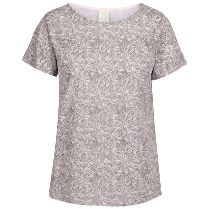 Womens Casual Top Simona in GREY MARL PRINT, Front view on mannequin