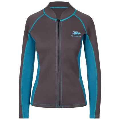 Trespass Women's Active Zip Top Skippor in DARK GREY, Front view on mannequin