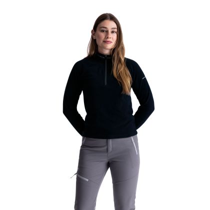 Womens Fleece At100 Skylar in BLACK LIGHT MULBERRY, Front view on mannequin
