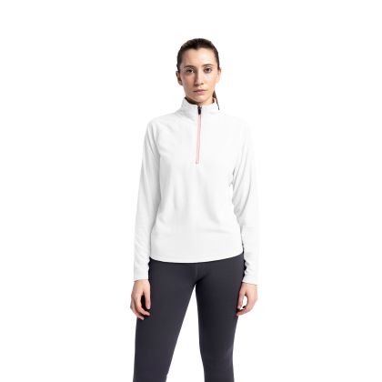 Women's Fleece AT100 Skylar in PALE GREY, Front view on mannequin