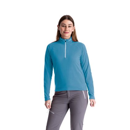 Womens Fleece At100 Skylar in STORM BLUE, Front view on mannequin