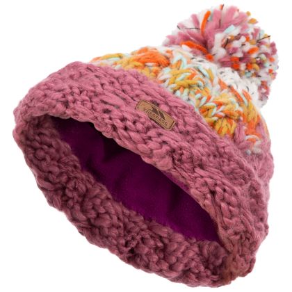 Kids Knitted Hat Sprig in ROSE BLUSH, Hat at angled view