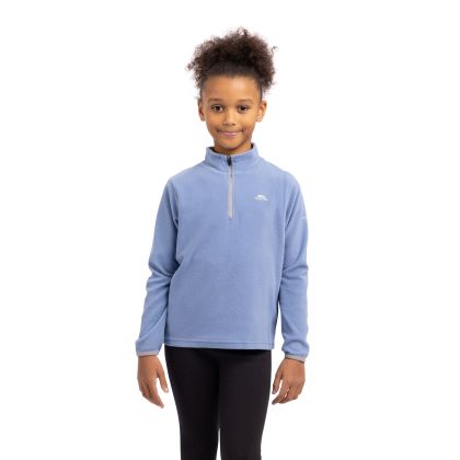 Girls Microfleece At100 Sybil in DENIM BLUE, Front view on mannequin