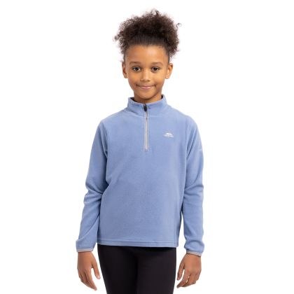 Girls Microfleece At100 Sybil in DENIM BLUE, Front view on mannequin