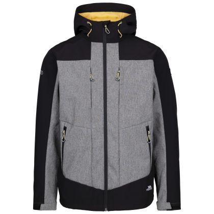 Mens Tp75 Softshell Jacket Tamston in BLACK, Front view on mannequin