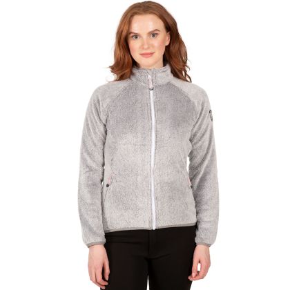 Telltale Women's Soft Furry Fleece Jacket - SIG, Front view on mannequin