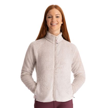 Trespass Women's Fleece AT300 Telltale in Soft stone, Front view on mannequin