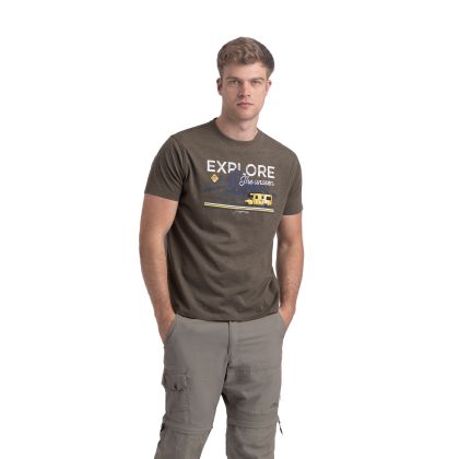 Mens Casual Printed T-Shirt  Thelon in Marshland Marl