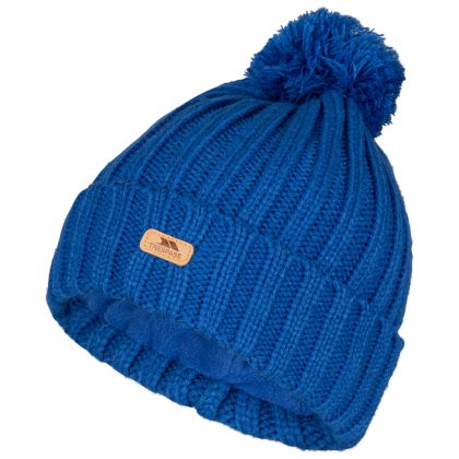 Thorns Adults' Bobble Hat in Blue, Hat at angled view