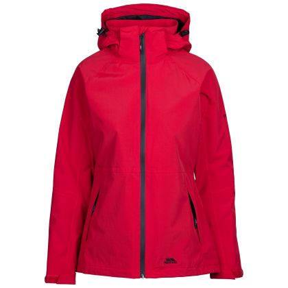 Womens Waterproof Jacket Tp75 Tilbury in RED, Front view on mannequin