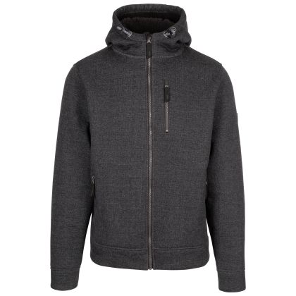 Men's Casual Jacket Truther in BLACK MARL, Front view on mannequin