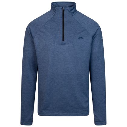 Mens Long Sleeve Top Valin in Bluetone Marl