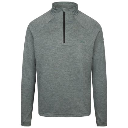 Mens Long Sleeve Top Valin in Green Willow Marl, Front view on mannequin