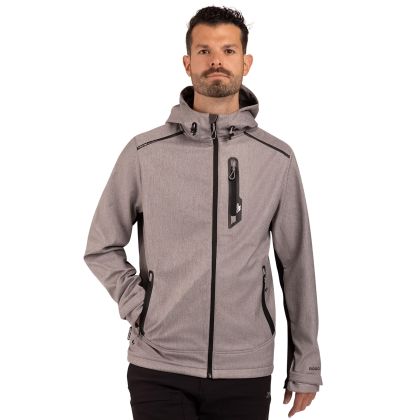 Mens Softshell Jacket Wallace in Storm Grey Marl