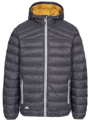 Trespass Mens Down Packaway Jacket Whitman II, Front view on mannequin