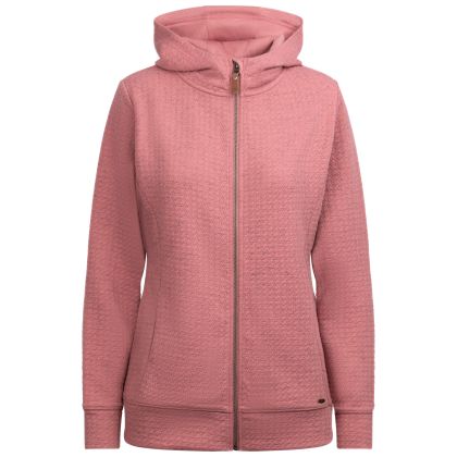 Trespass Women's Zip Up Hoodie Winnie in Light Mulberry Marl, Front view on mannequin