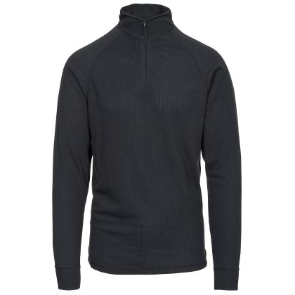 Wise360 Adults' Quick Dry Long Sleeve Thermal Top in Black, Front view on mannequin