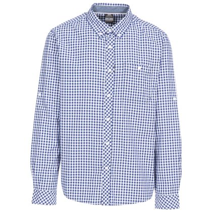 Trespass Men's Cotton Shirt in Blue Yafforth