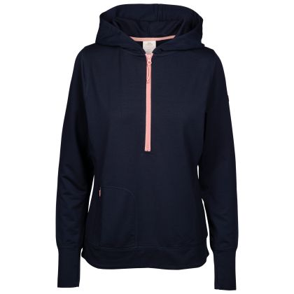 Trespass Womens Casual Hoodie Zia in Navy Marl, Front view on mannequin