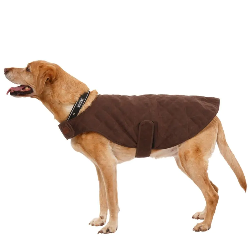 Trespaws Large Quilted Dog Jacket in Bark Artemis | Trespass