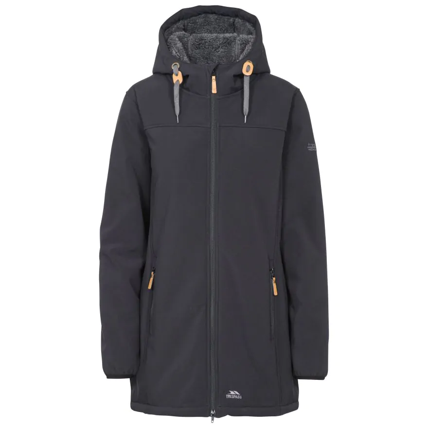 Giacca Impermeabile Lunga Kristen Con Cappuccio - Parka Donna Taglia M Nero