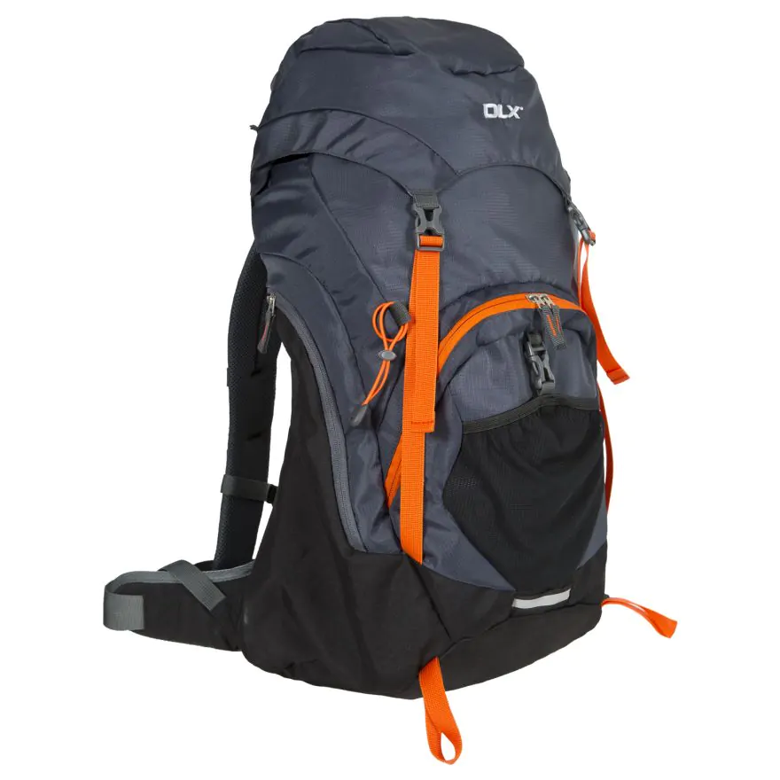 Trespass DLX 45L Rucksack with Raincover Twinpeak Grey EACH