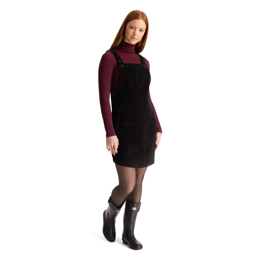 knee length dresses for ladies Hellbunny - Samara Pinafore Black main image 0