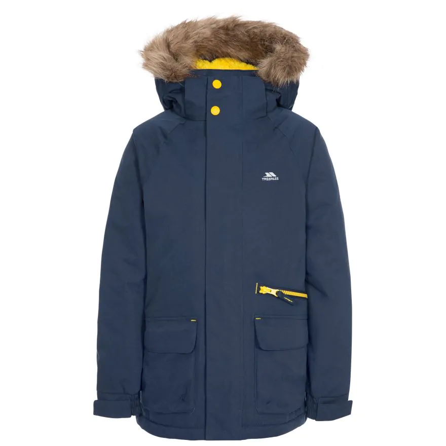 Trespass Boys Waterproof Parka Jacket Upbeat Trespass